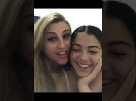 malu trevejo kissing|NEW MALU TREVEJO KISSING HER MOM ON LIVE